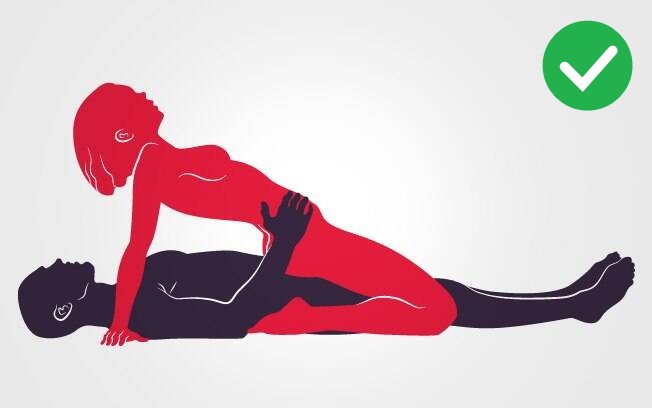 Posición correcta: el ángulo estimula directamente la Zona de Squirting
